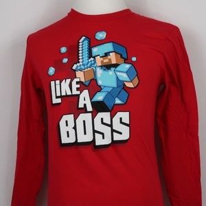 Minecraft Boys Long Sleeve T-Shirts great material